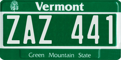 VT license plate ZAZ441