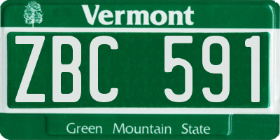 VT license plate ZBC591