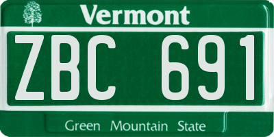VT license plate ZBC691