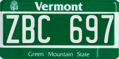 VT license plate ZBC697