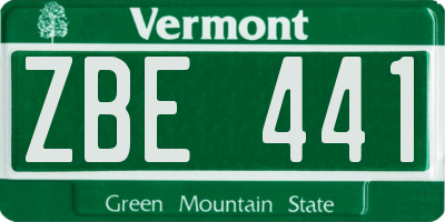 VT license plate ZBE441