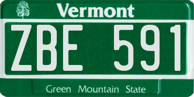 VT license plate ZBE591