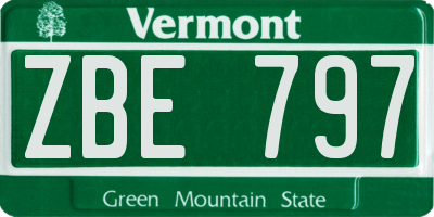 VT license plate ZBE797