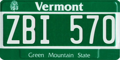 VT license plate ZBI570