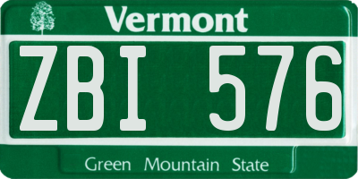 VT license plate ZBI576