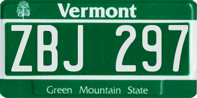 VT license plate ZBJ297