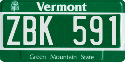 VT license plate ZBK591