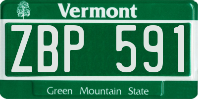 VT license plate ZBP591