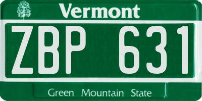 VT license plate ZBP631