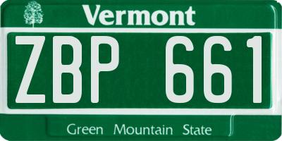 VT license plate ZBP661