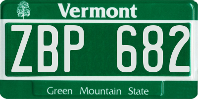 VT license plate ZBP682