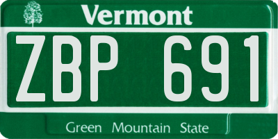 VT license plate ZBP691