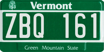 VT license plate ZBQ161