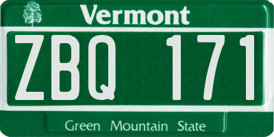 VT license plate ZBQ171