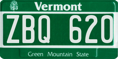 VT license plate ZBQ620