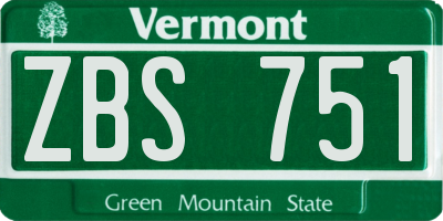 VT license plate ZBS751