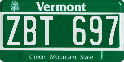 VT license plate ZBT697