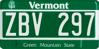 VT license plate ZBV297