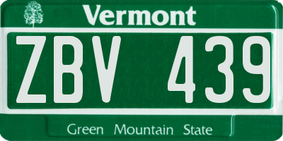 VT license plate ZBV439