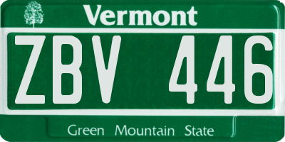 VT license plate ZBV446