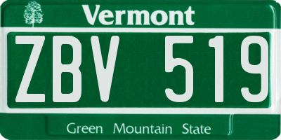 VT license plate ZBV519