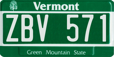 VT license plate ZBV571