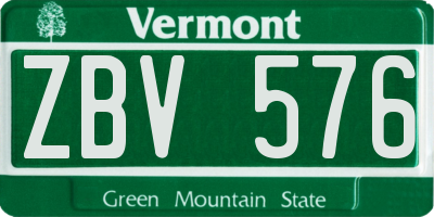 VT license plate ZBV576