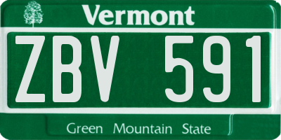 VT license plate ZBV591