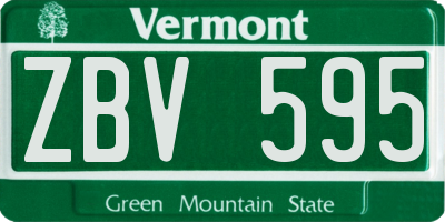 VT license plate ZBV595