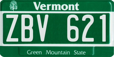 VT license plate ZBV621
