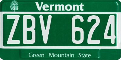 VT license plate ZBV624