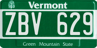 VT license plate ZBV629