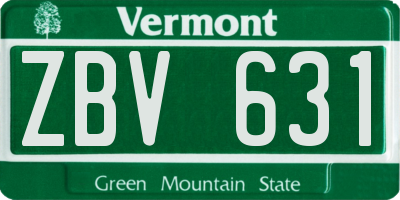 VT license plate ZBV631