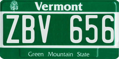 VT license plate ZBV656