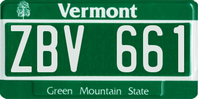 VT license plate ZBV661