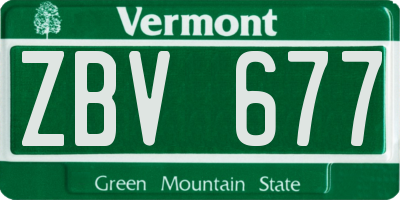 VT license plate ZBV677