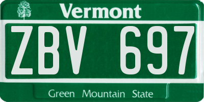 VT license plate ZBV697