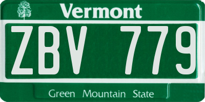 VT license plate ZBV779
