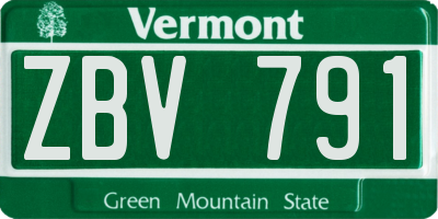 VT license plate ZBV791