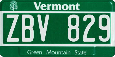 VT license plate ZBV829