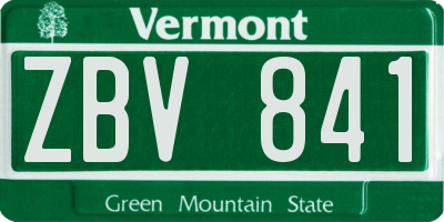 VT license plate ZBV841