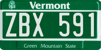 VT license plate ZBX591