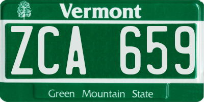VT license plate ZCA659