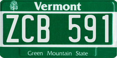 VT license plate ZCB591