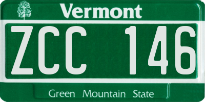 VT license plate ZCC146