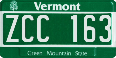 VT license plate ZCC163