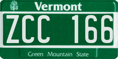 VT license plate ZCC166