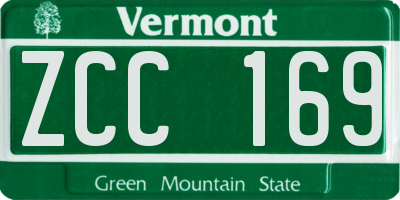 VT license plate ZCC169