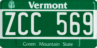 VT license plate ZCC569