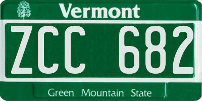 VT license plate ZCC682